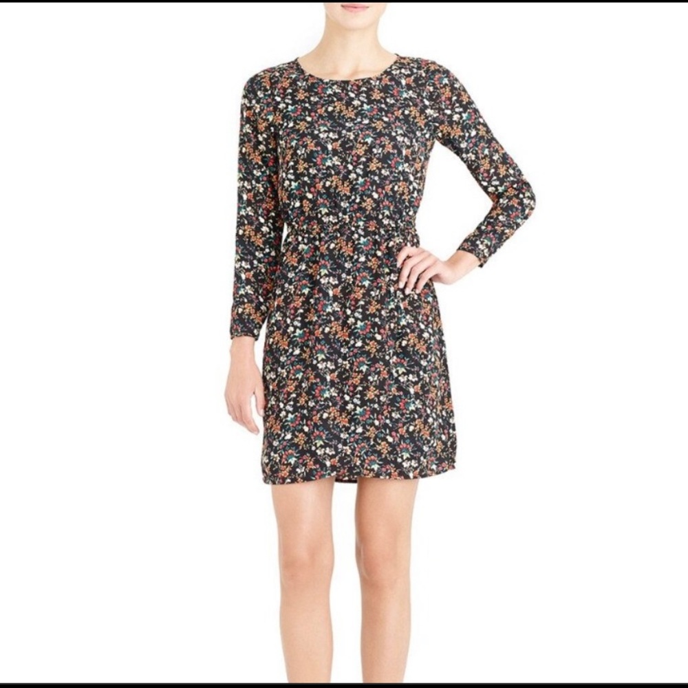 JCrew Mercantile flower-print tulip hem dress